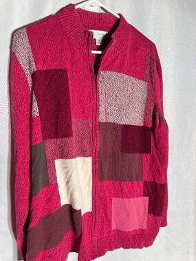 C.J. Banks 2-Piece Bundle Pink Sweater/Yellow Button-Down Blouse Size 2X